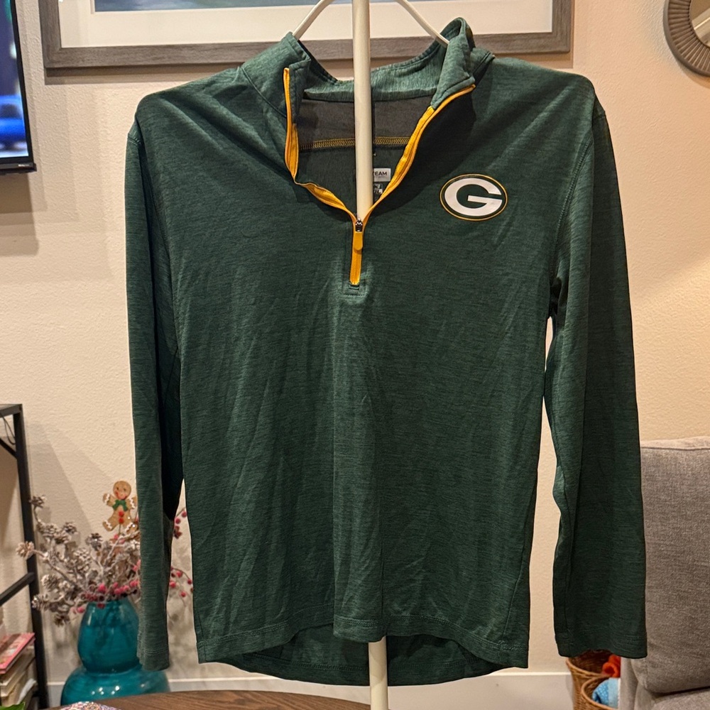NFL Green Pullover with Yellow Stitching - Team Apparel
